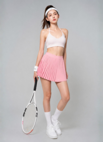 Ivory Pleated Skirt